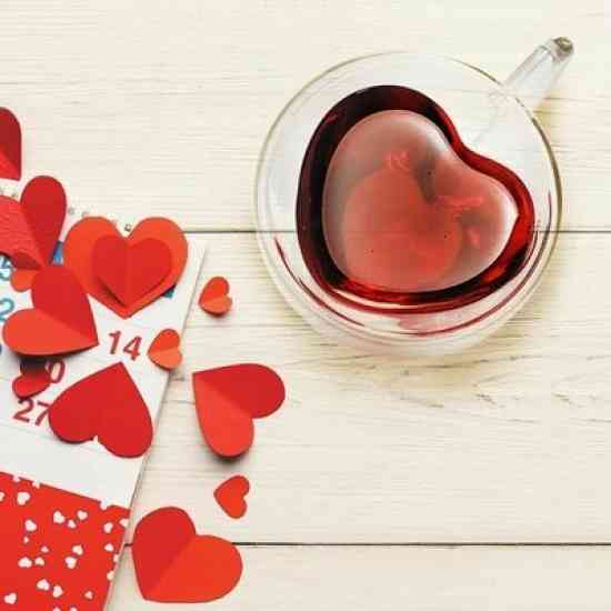 Чашка для кофе с двойным дном Сердце 180 мл Винница