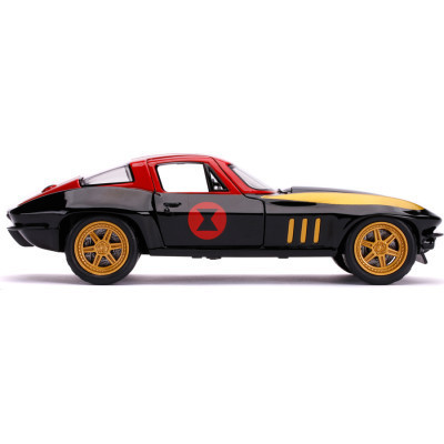 Машина Jada металева Марвел Месники Chevrolet Corvette (1966) + фігурка Чорної вдови 1:24 (253225014) Вінниця - фото 7