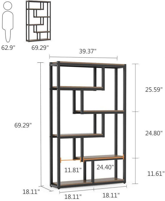 Книжковий стелаж "Екзюпері" венге-капучино Миколаїв - фото 4