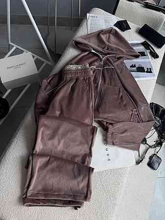 Женский утепленный велюровый костюм двойка на меху Мокко, 42/46 Одесса