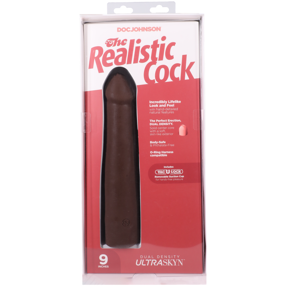 Фалоімітатор Doc Johnson The Realistic Cock ULTRASKYN - 9 Inch Chocolate Sex Aura Київ - фото 10