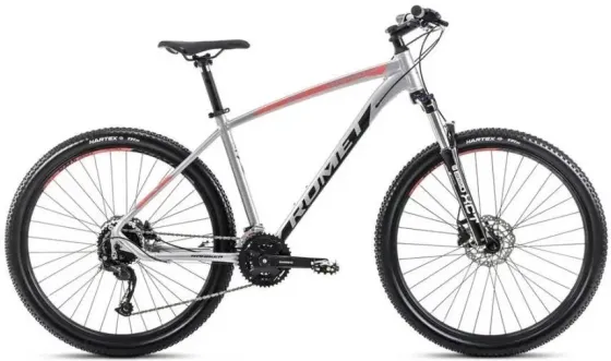 Велосипед Romet Rambler R7.4 Srebrno-Czerwono-Grafitowy 27,5 2024 Київ