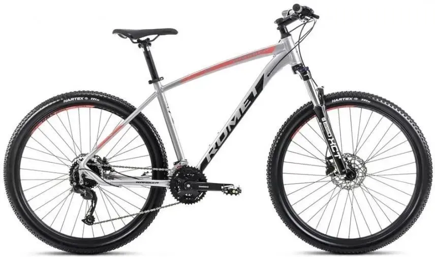 Велосипед Romet Rambler R7.4 Srebrno-Czerwono-Grafitowy 27,5 2024 Киев - изображение 1