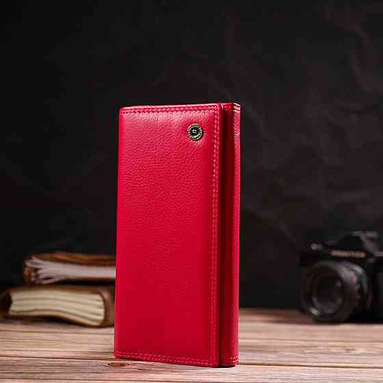 Яскравий гаманець для жінок з натуральної шкіри Boston 19422 Рожевий Київ