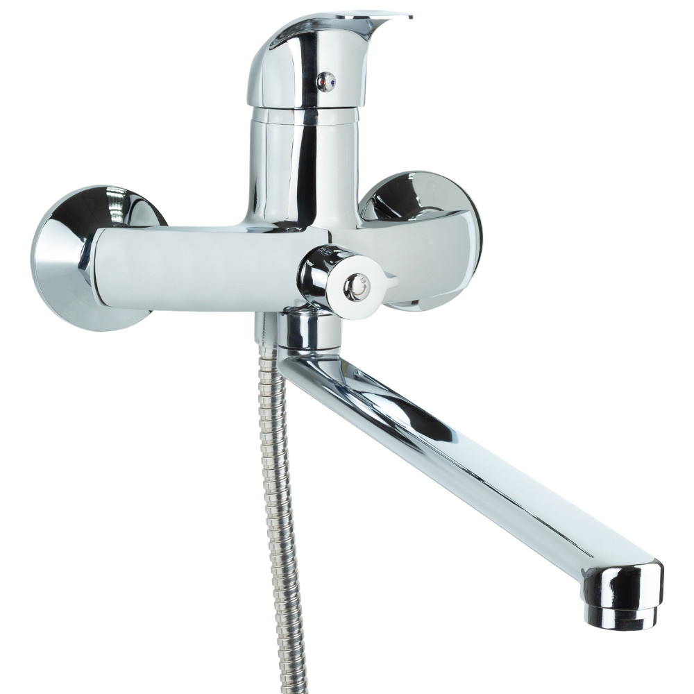 TAU Смеситель SD Ø40 для ванны гусак прямой 350мм дивертор встроенный картриджный TAU SD-2C243C Київ - фото 1