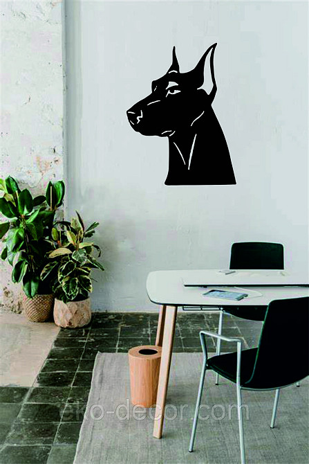 Декоративне настінне Панно «Доберман», Декор на стіну Київ - фото 7