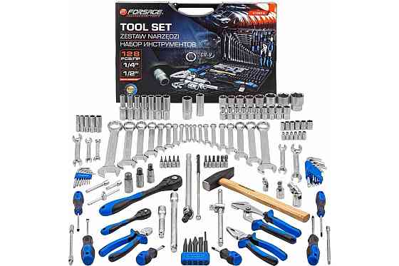 Набір інструментів 128 пр.1/4"1/2"(6 гр.) (головки 4-32 мм, ключі 6-32 мм) FORSAGE F-41282-5 Одеса