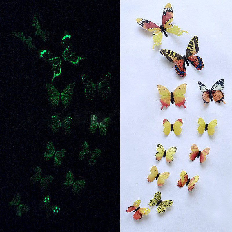 Бабочки декоративные фосфорные 12 штук желтый Киев - изображение 1