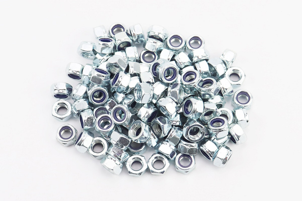 Гайка М8x1,25 самостоп 6 цб DIN985, к-кт 100шт Київ - фото 1