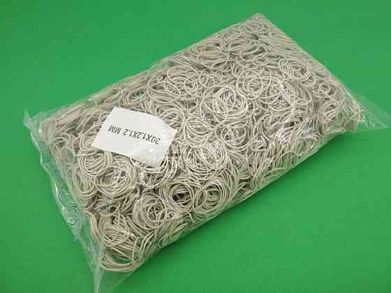 Банківська Гумка No30 (біла)*1,2 мм 1 кг "Plast" (1 пачка) Харків