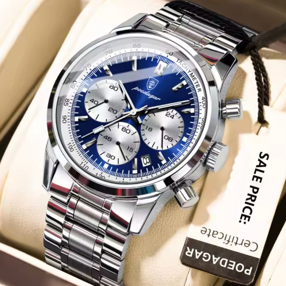 Годинник чоловічий наручний Poedagar Petros Silver Сріблястий Вінниця - фото 12