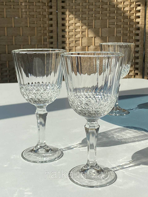Набір келихів 6 шт "Джесика" 215 мл для вина прозорий для дому та ресторану Київ - фото 5