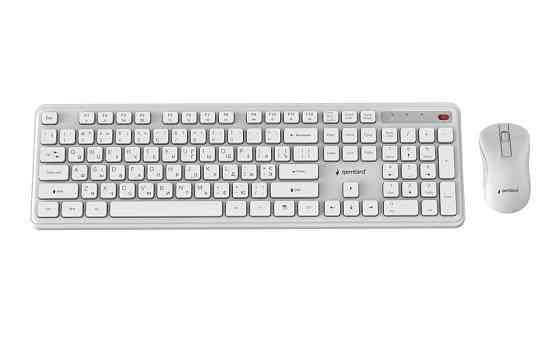 Комплект (клавіатура, миша) бездротовий Gembird KBS-WPS-01-W-CYRL White ( 26904 ) Харьков