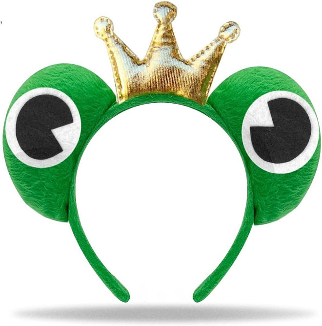 Обруч-жаба Frog King зелений з золотою короною для карнавалу дитячий аксесуар головний убір Київ - фото 3