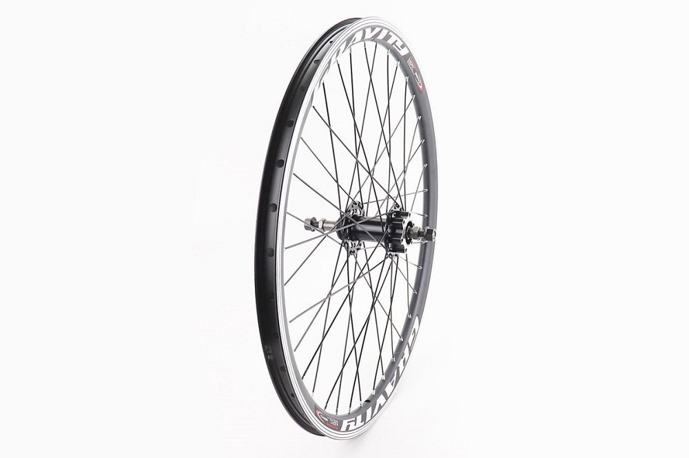 Колесо 24" заднє V/Disk-brake, обід "крапля" алюмінієвий, втулка 14Gx36H, під вільнобіг, кріпл. гайка, "GRAVITY" Київ - фото 1