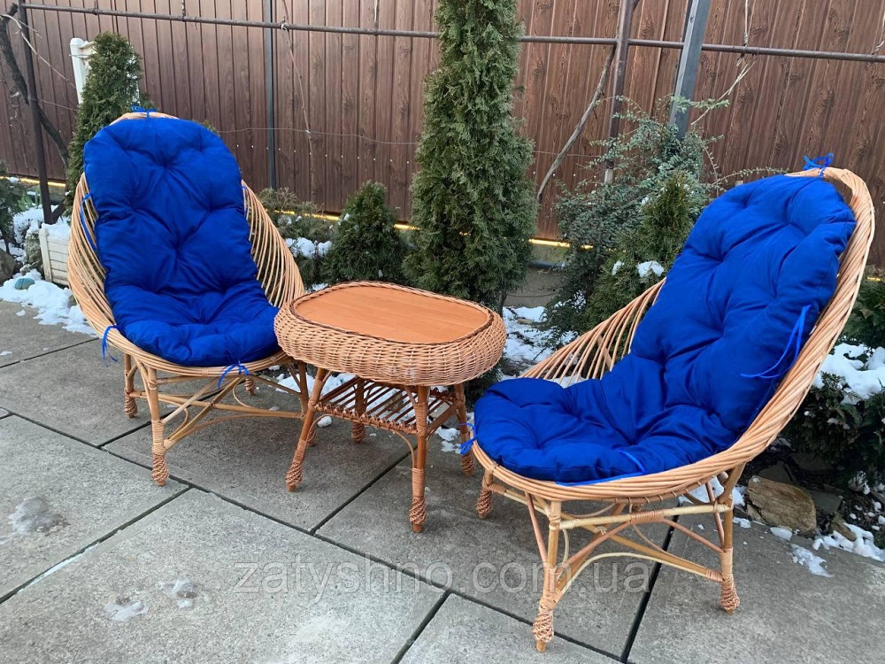 Мебель плетеная, с накидками, комплект Киев - изображение 3