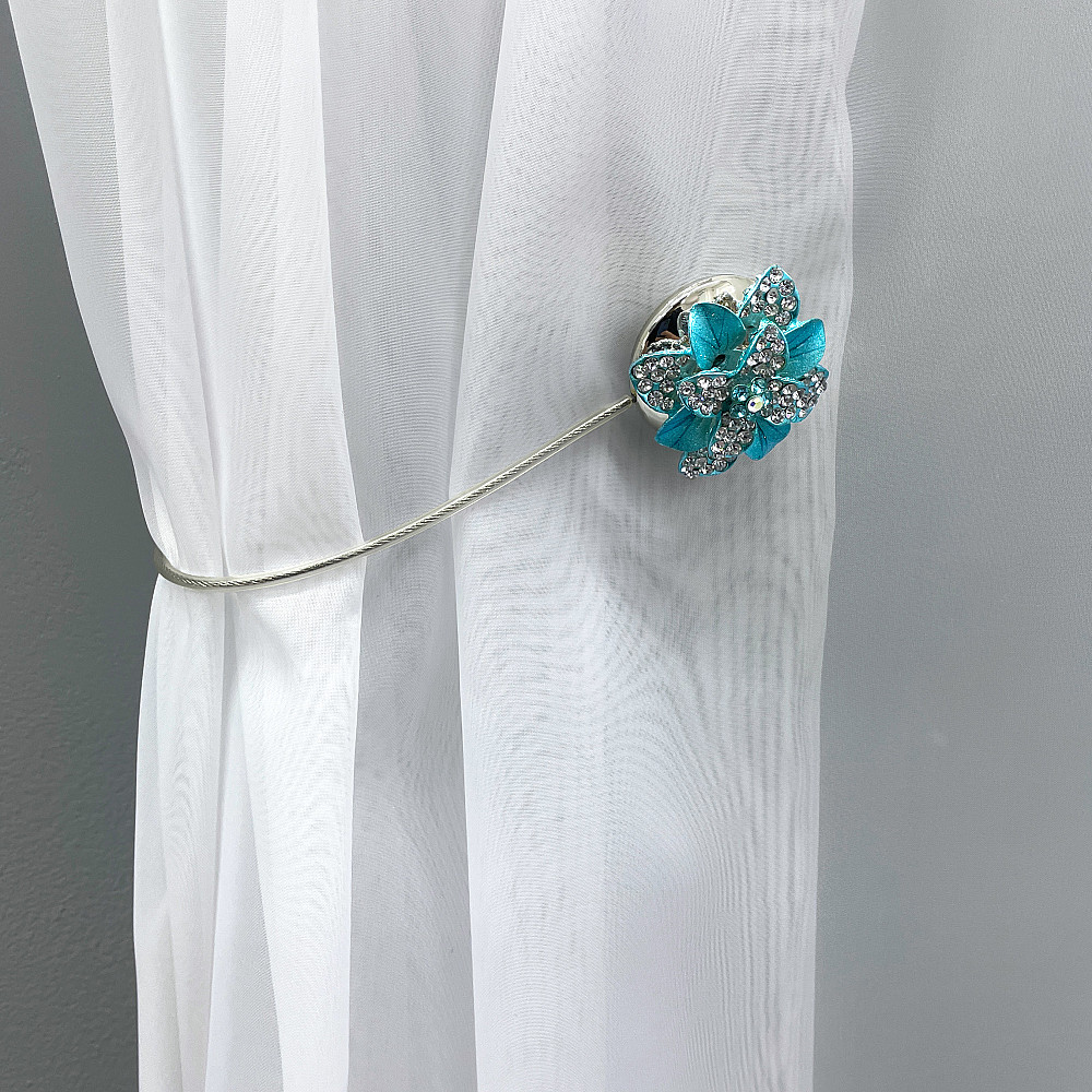 Магніти для штор та гардин "Flowers" набір 2 шт Блакитний (81-196) Київ - фото 3