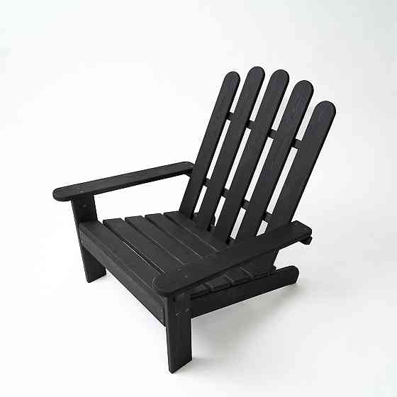 Кресло дачное деревянное складное шезлонг для зоны отдыха дома, дачи, сада, веранды из сосны, цвет черное Каменец-Подольский