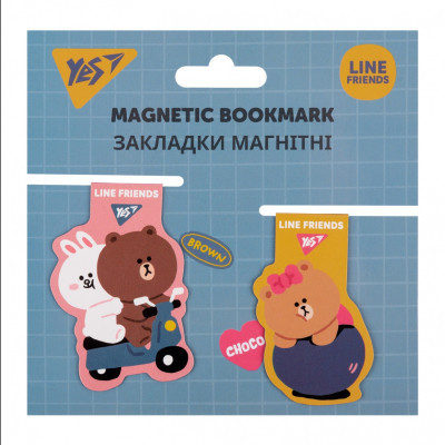 Закладки для книг Yes магнітні Line Friends, 2 шт (707825) Вінниця - фото 1