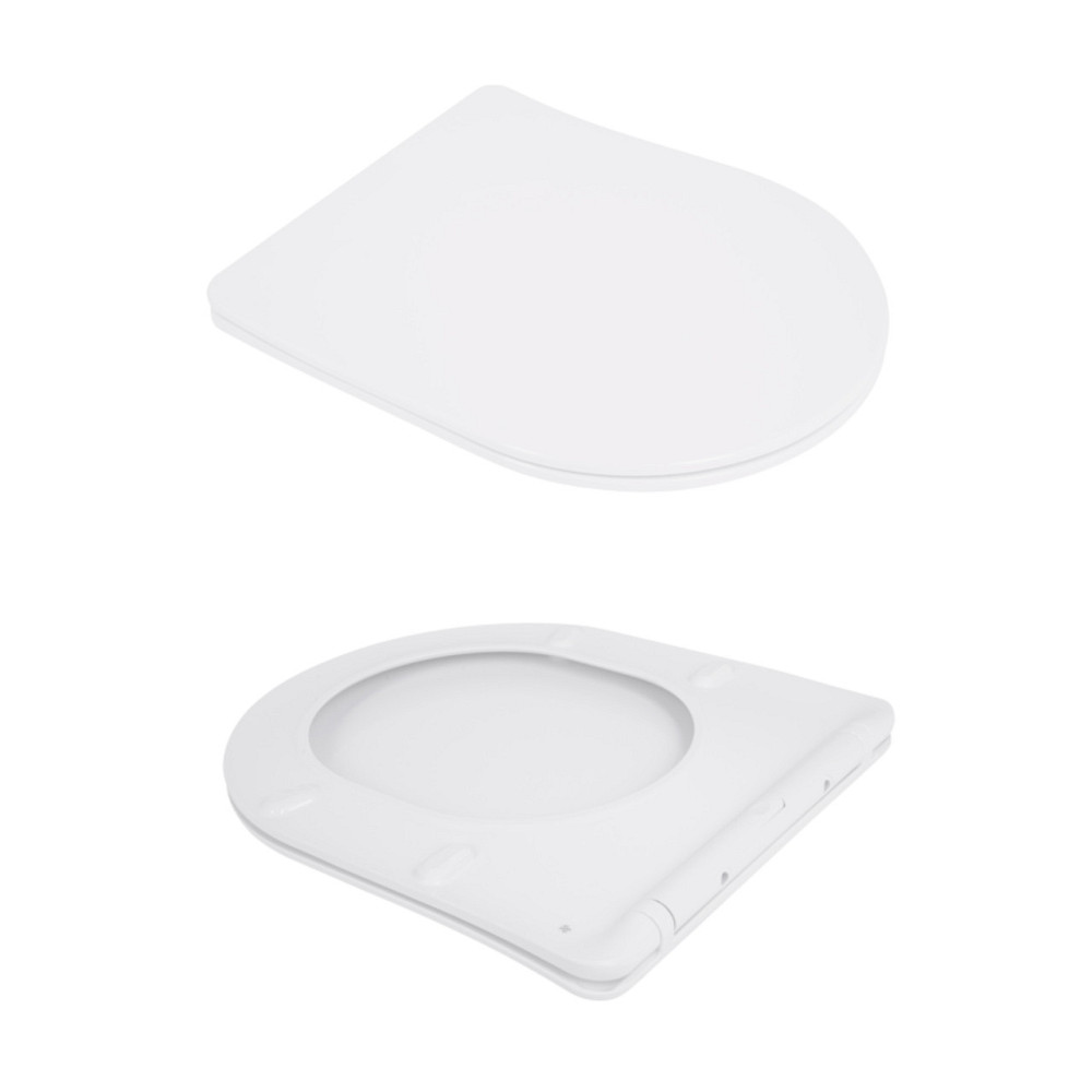 Унітаз підвісний Jay Rimless 485×360×320 мм, White, із сидінням Slim Duroplast/ Soft-close/Quick Relase QT07335177RW Qtap Київ - фото 16