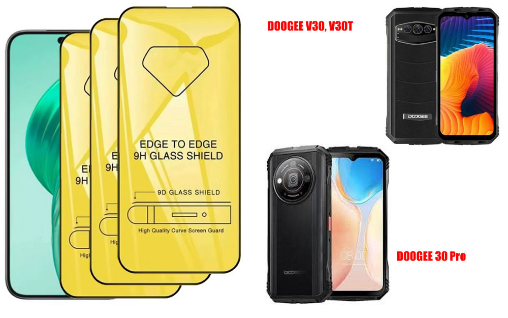 Защитное стекло DefenzoGlass для DOOGEE V30, V30T, V30 Pro – двойная прочность Киев - изображение 3