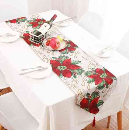 Скатертина новорічна доріжка 160 на 33 см різнобарвний Київ