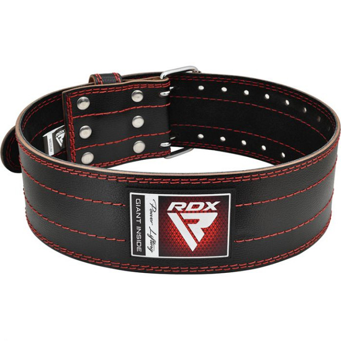 Пояс для важкої атлетики RDX Leather Black L Каменское - изображение 7