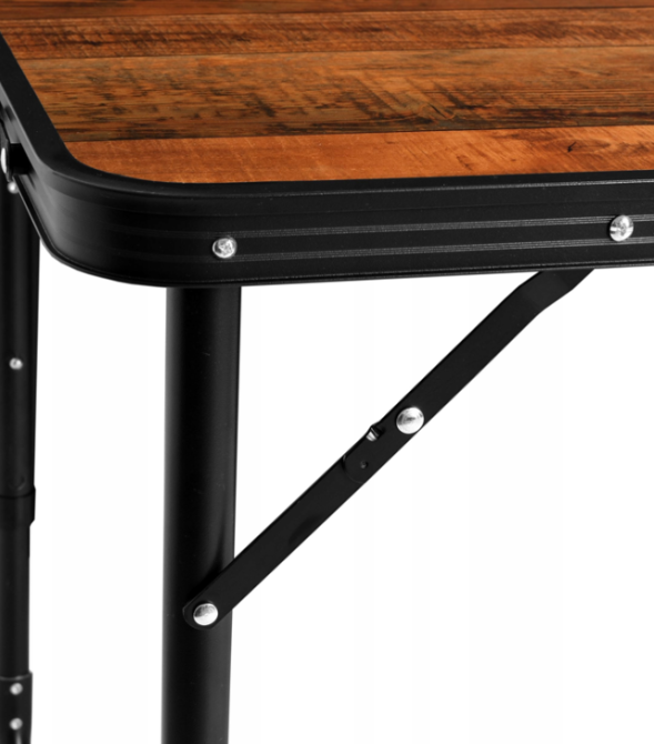 Розкладний туристичний стіл-валіза (120 х 60 см) + 4 стільці, комплект садових меблів, Коричневий (імітація дерева) Київ - фото 17