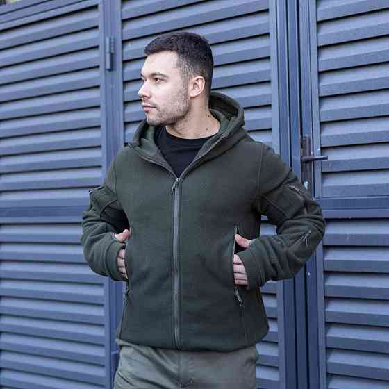 Толстовка мужская флисовая на молнии Pobedov Explorer хаки Киев