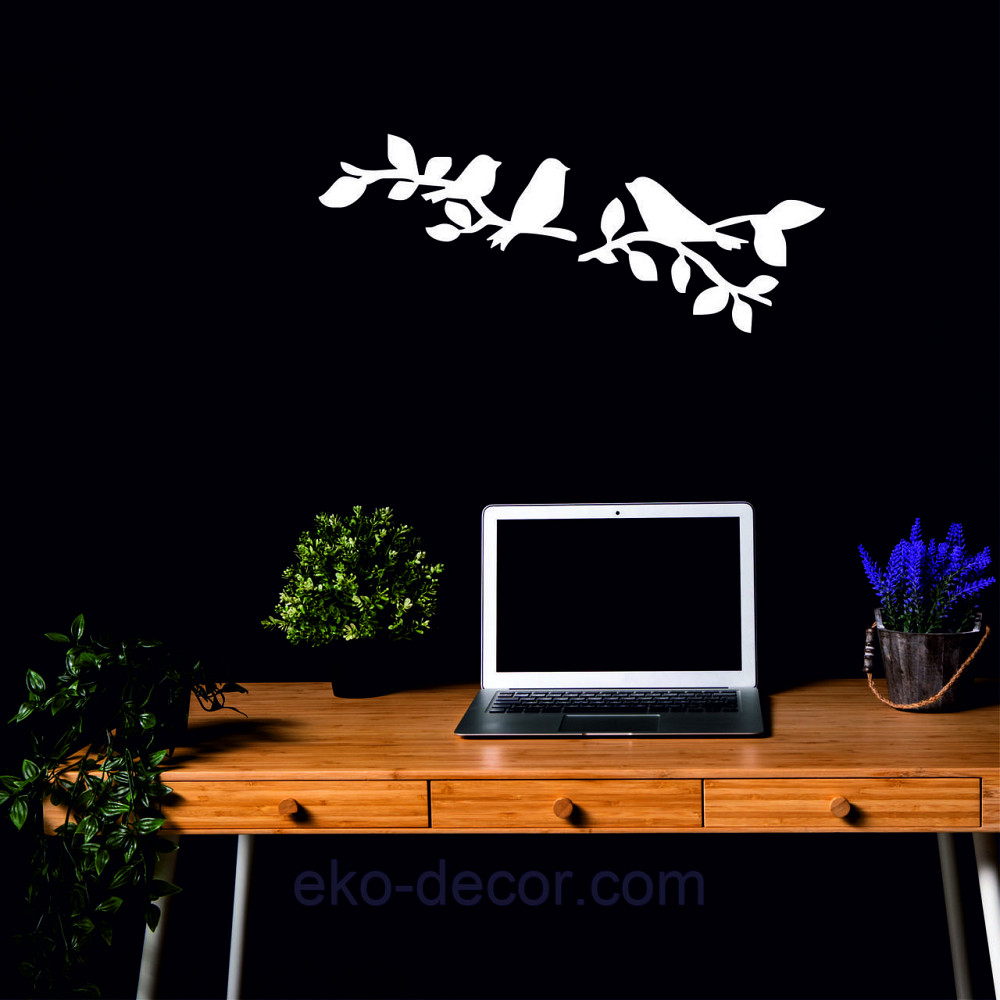 Декоративне настінне Панно  «Птахи» , Декор на стіну 70*27 см, Білий Київ - фото 9