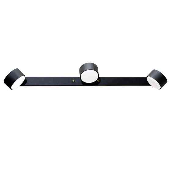 Настінний світильник MSK Electric Copter підсвічування дзеркал на три плафони GX53 NL 80400-3 BK чорний Одеса