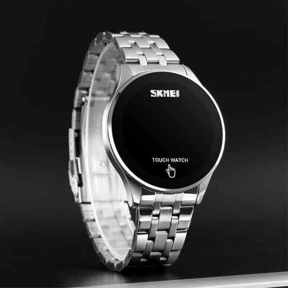 Мужские наручные светодиодные часы Skmei 1579 light (Серебристые) Винница