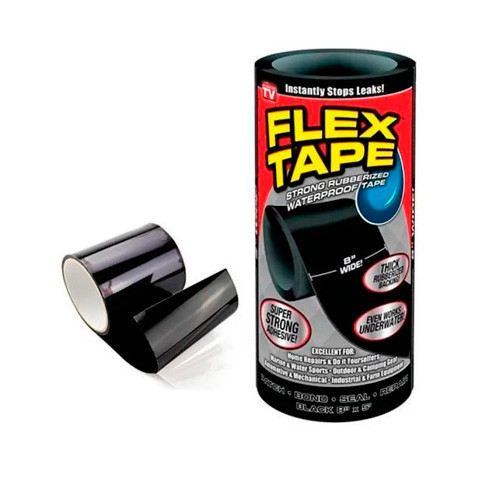 Водонепроникна прорезинена ізоляційна стрічка FLEX TAPE 150x20 см Київ - фото 2