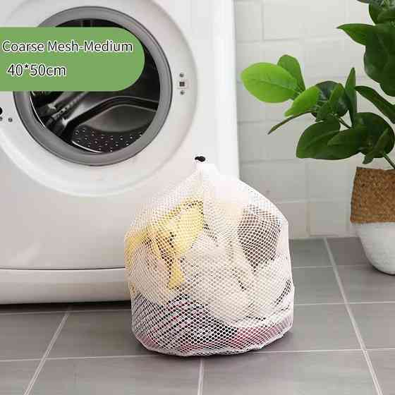 Набор мешков-сеткой для белья со шнурком зятяжкой для стирки в стиральной машине комплект 4 штуки Каменец-Подольский