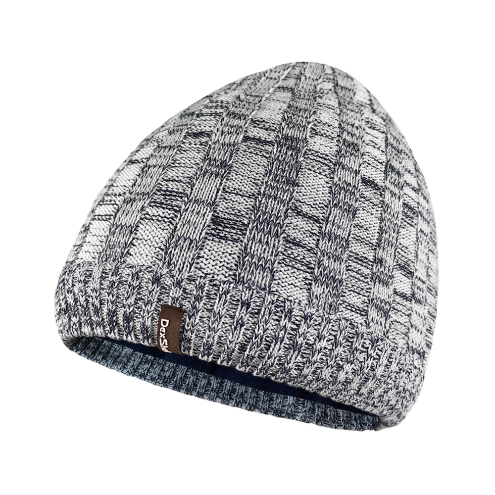 Водонепроницаемая шапка Dexshell Heathered Rib Knit Beanie, onesize (56-58 см), бело-серая Киев - изображение 1