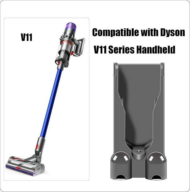 Кронштейн настенный для зарядки Italdos AS-DS-DKV11 Серый совместим с Dyson V11 V15 ABS пластик док-станция Киев - изображение 4