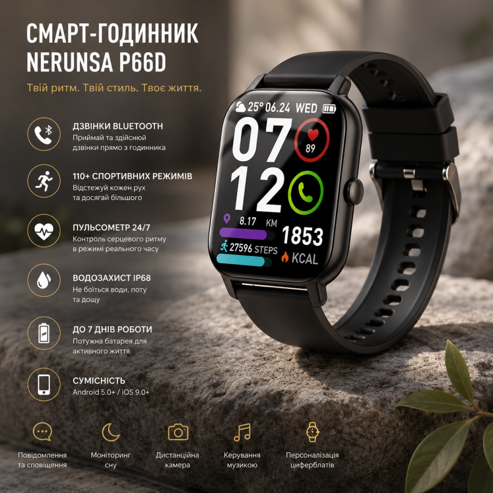 Смарт-часы Nerunsa P66D 1.85