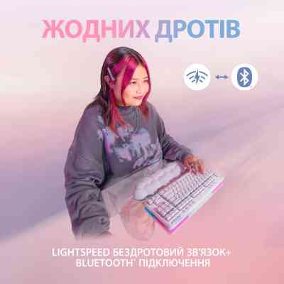 Клавіатура Logitech G715 Aurora Wireless Gaming GX Brown Lightspeed/Bluetooth UA Off-White (920-010465) Вінниця