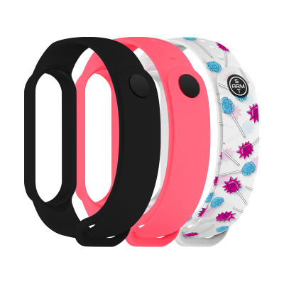 Ремешок для фитнес браслета Armorstandart комплект 3шт Xiaomi Mi Band 7/6/5 RM Candy (ARM77049) Винница - изображение 1