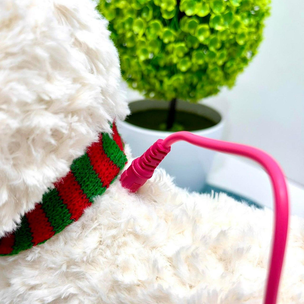 Собачка інтерактивна на повідку ходить виляє хвостом видає звуки повідок д/в реагує на дотик і ляскання долонь знімний шарфик Чернигов - изображение 4