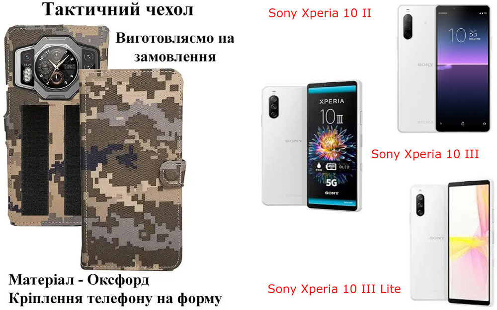 Тактический чехол для Oukitel WP55 S, Oukitel WP55 Ultra, крепится к снаряжению на липучке Киев - изображение 1