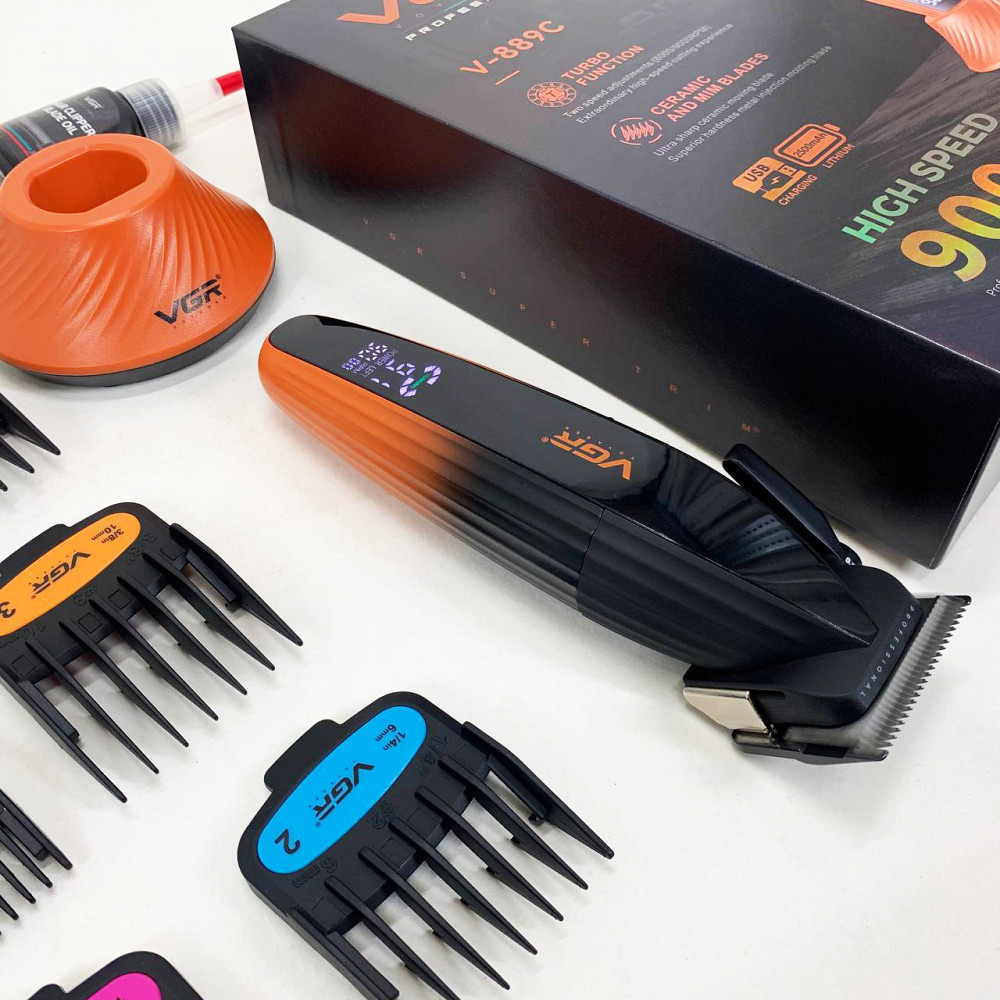 Тример для стрижки волосся потужний VGR V-889C, Професійна машинка для стрижки волосся на акумуляторі SL-78 Івано-Франківськ - фото 5