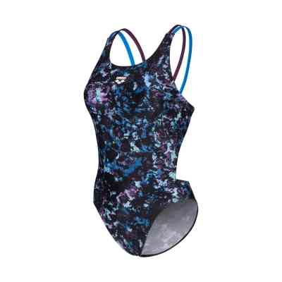 Купальник Arena Rockin Swimsuit Swim Tech Mult 008159-889 чорний, синій, фіолетовий 36 (3468337406501) Винница