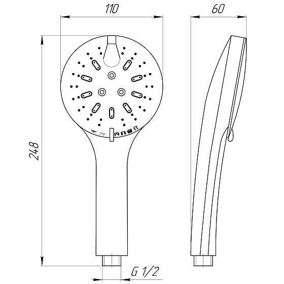 Душова лійка Topaz NF-2206-00-WHITE Киев
