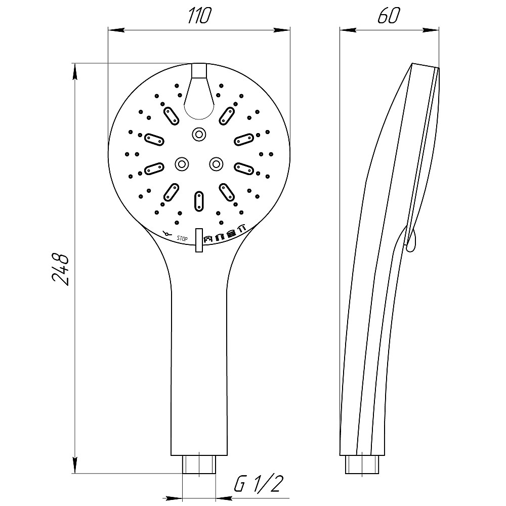 Душова лійка Topaz NF-2206-00-WHITE Киев - изображение 6