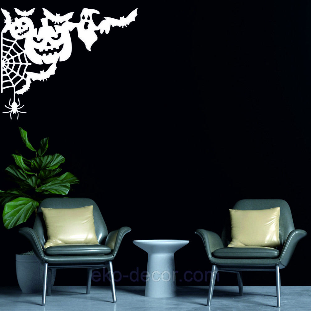Декоративне настінне Панно «Хеллоуїн», Декор на стіну 90*73 см, Білий Київ - фото 2