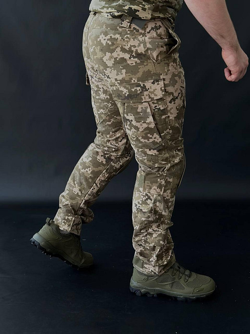 Тактические мужские пиксельные летние усиленные штаны G-2 Risen ,военные штаны рип стоп с липучками под колено Львов - изображение 2