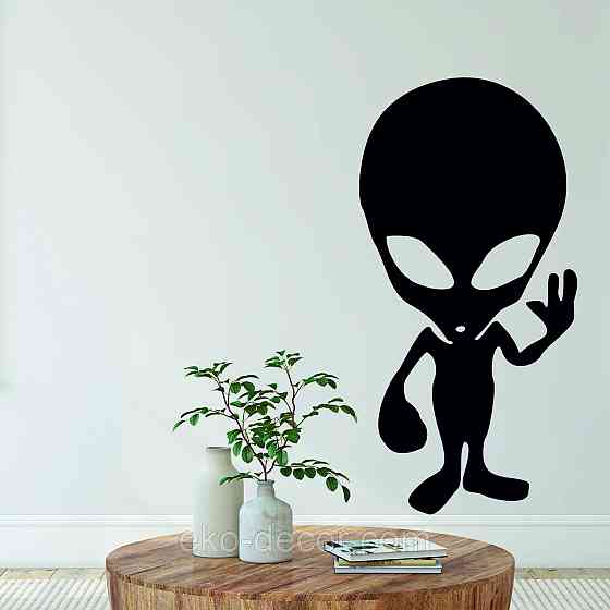 Декоративное настенное Панно «НЛО», Декор на стену 70*34 см, Черный Киев