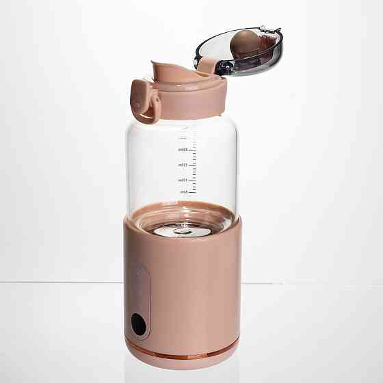 Пляшка з підігрівом для дитячого харчування та напоїв 300 мл з акумулятором підігрівач термос для дитячого харчування Рожевий Київ