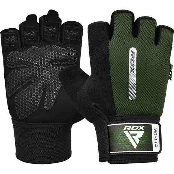Перчатки для фітнесу RDX W1 Half Army Green M Кам'янське